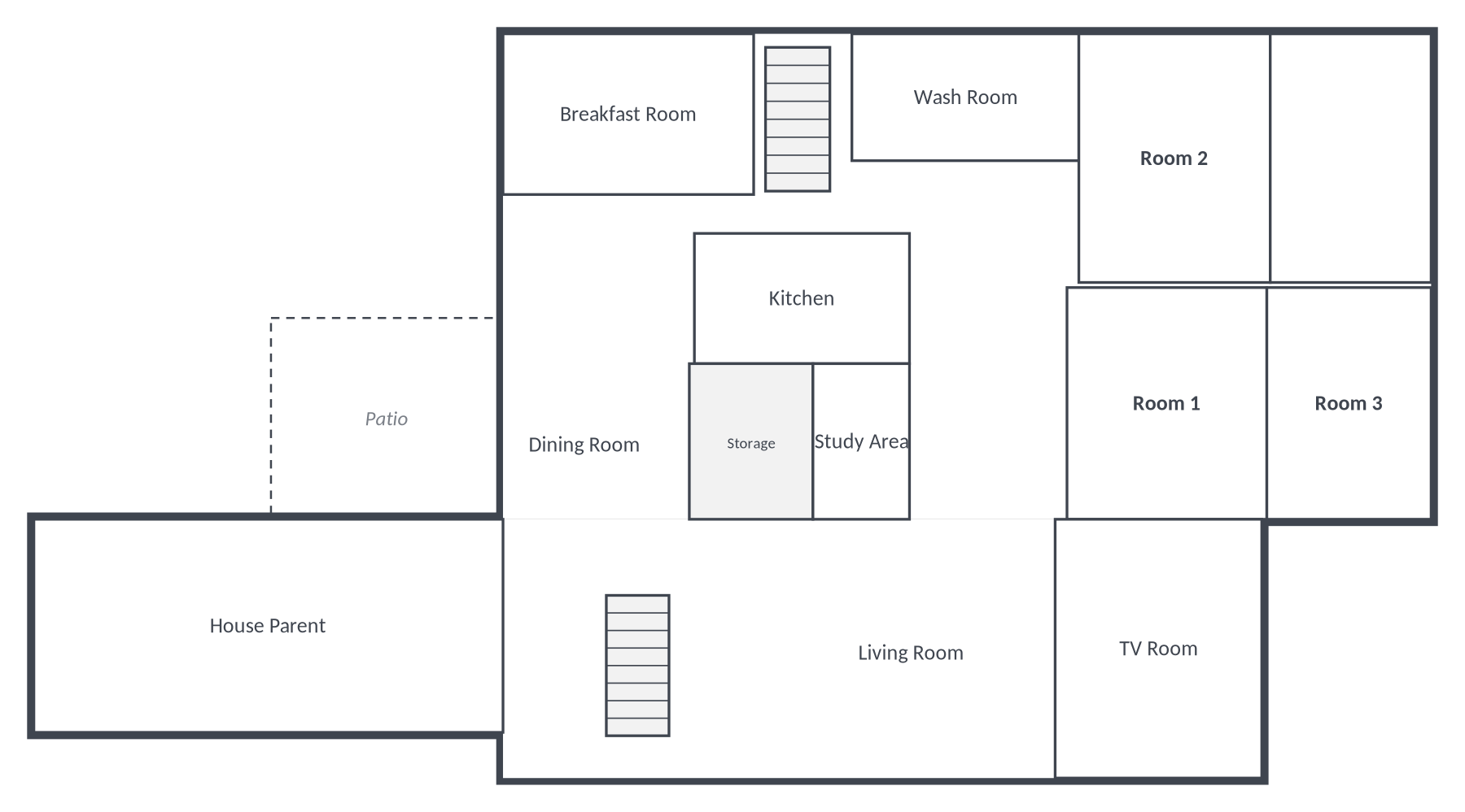 Property B first floor plan