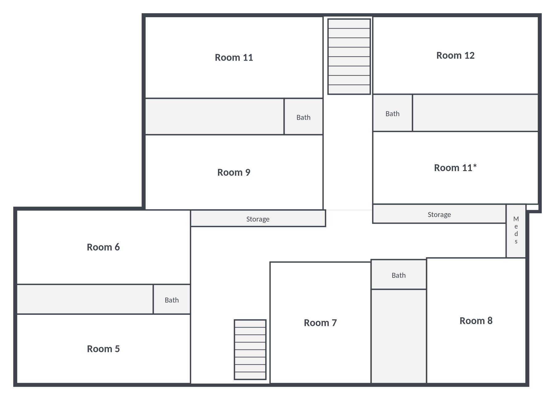 Property B second floor plan